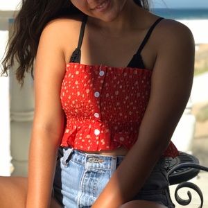 Red Crop Top